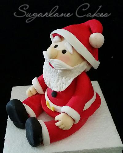 Santa cake topper - Cake by Sugarlane Cakes