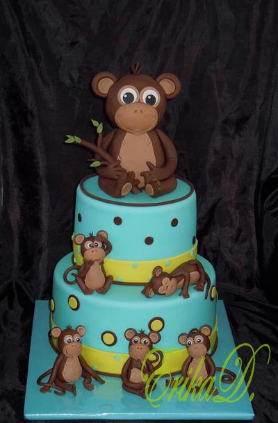 monkeys - Cake by Derika