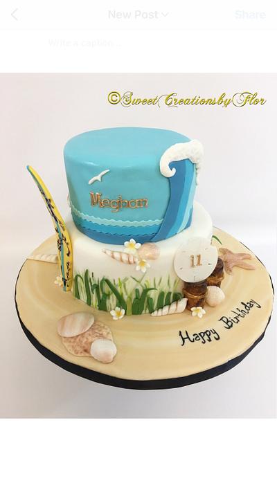 Beach Themed Cake - Cake by SweetCreationsbyFlor