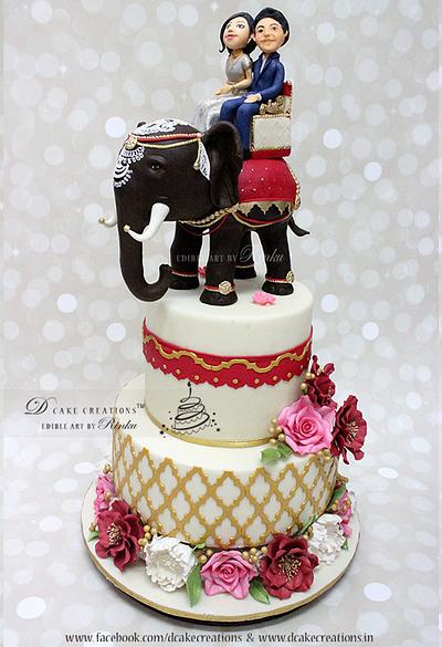 Indian Theme Engagement Cake - Cake by D Cake Creations®