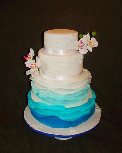 Ombre theme Bridal Shower cake - Cake by palakscakes