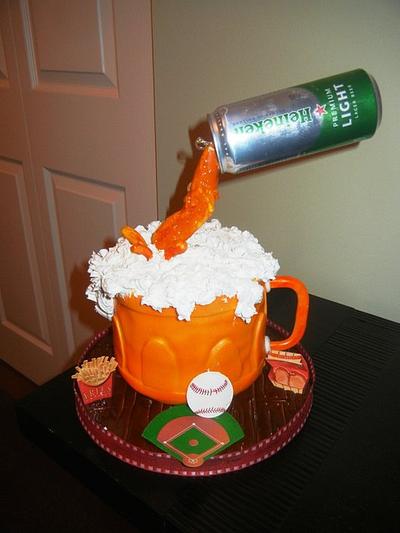 Giant Beer Mug - happy birthday, hubby!!!! - Cake by Fun Fiesta Cakes  