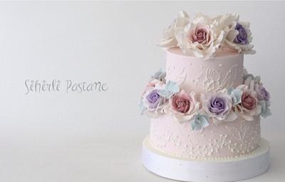 Rose Wedding Cake - Cake by Sihirli Pastane