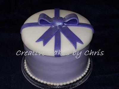 Purple Gift Box - Cake by Creative Cakes by Chris