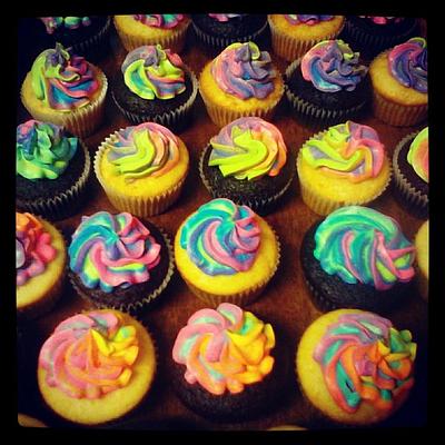 colorful cupcakes  - Cake by CC's Creative Cakes and more...