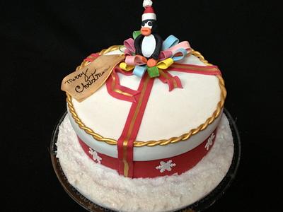 Gift Box Christmas Cake - Cake by Daisy Brydon Creations