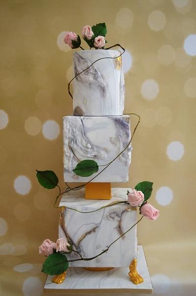 Marble wedding cake - Cake by  Despina Vrochidou