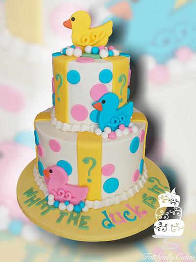 What the duck is it? Gender reveal - Cake by FaithfullyCakes