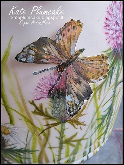 Butterfly hand painted - Cake by Kate Plumcake
