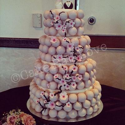 Cherry Blossom Cake Ball Cake - Cake by Pamela Genio-Bates