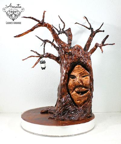 Single tooth witch tree lady - Cake by Amato