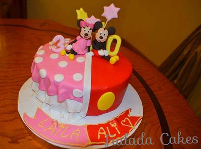 Mickey and Minnie Cake - Cake by Fatema Elnashar