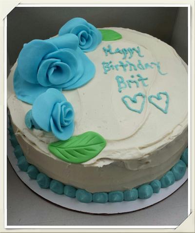 Blue Roses - Cake by Stephanie