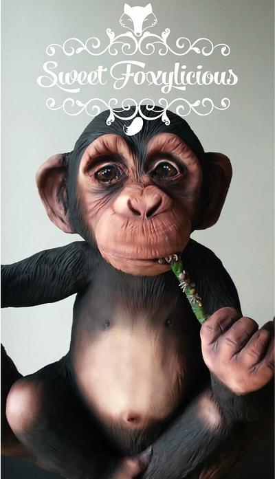 Monty The Chimp!! - Cake by Sweet Foxylicious