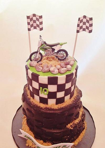Dirt bike racing cake - Cake by Mojo3799