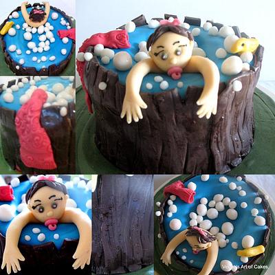 Baby Bath Tub cake. - Cake by Veenas Art of Cakes 