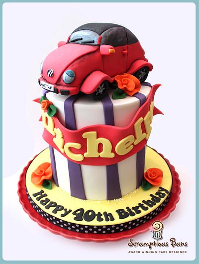 VW Beetle Birthday Cake - Cake by Scrumptious Buns