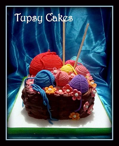 knitting  basquet cake - Cake by tupsy cakes