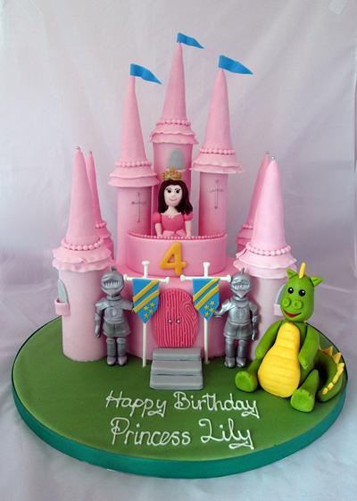 knights and princess castle - Cake by essexflourpower