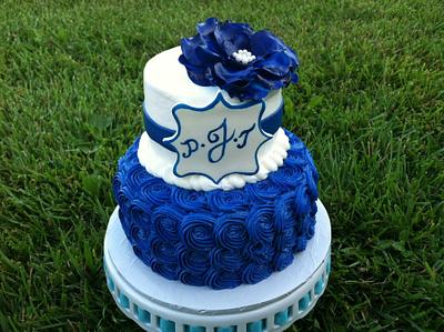 Blue Anniversary  - Cake by TastyMemoriesCakes