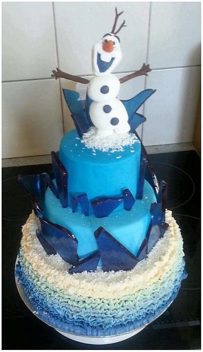 Frozen Olaf - Cake by BakedbyBeth