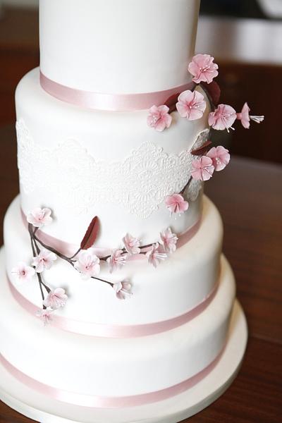 Cherry blossom test - Cake by Kasserina Cakes