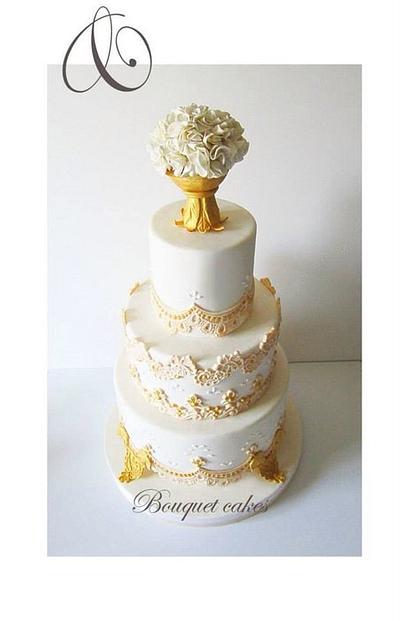 Royal lace cake - Cake by Ghada _ Bouquet cakes