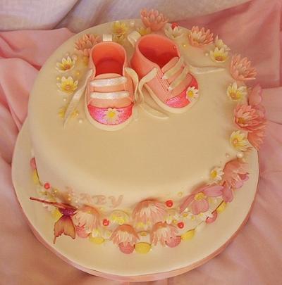 Pink Baby Shoes - Cake by Kendra's Country Bakery