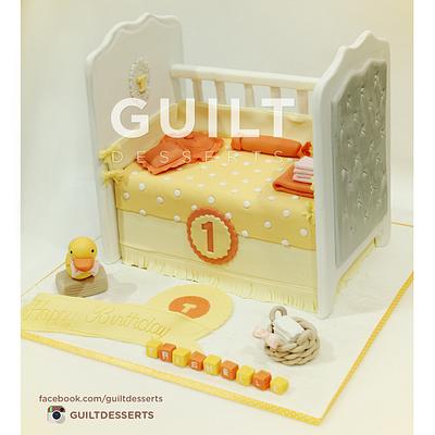 Baby Crib Cake - Cake by Guilt Desserts