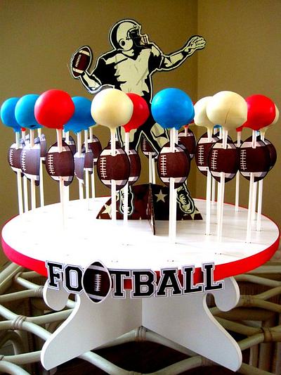 Superbowl cake pops! - Cake by Renee Daly