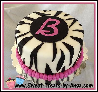 Zebra Fondant WASC cake - Cake by Ansa