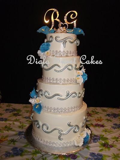 Wedding cake  - Cake by DialaSweetCakes