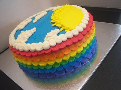 rainbow petal cake - Cake by sweettooth