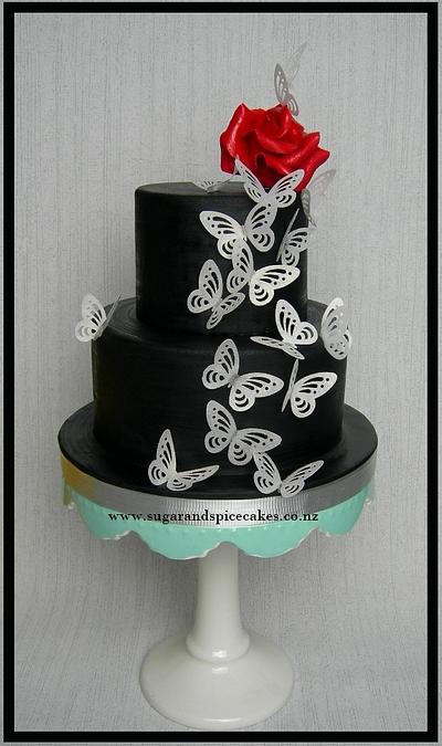 Paper Butterflies  - Cake by Mel_SugarandSpiceCakes