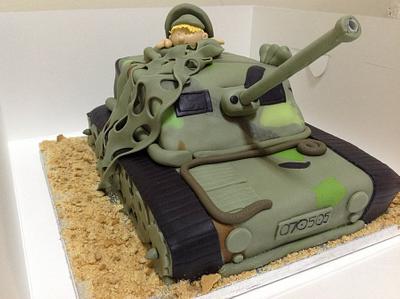 8th Birthday Army Tank Cake - Cake by MariaStubbs