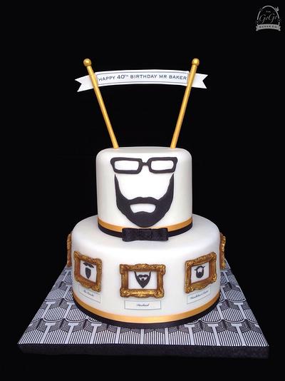 Beard-themed party cake! - Cake by Natasha Thomas