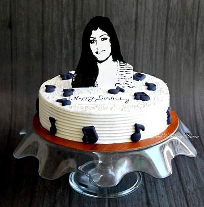 Hand painted cake for a musical girl - Cake by Ashel sandeep