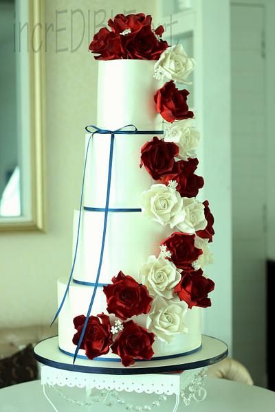 "Cascade"- Wedding Cake - Cake by Rumana Jaseel