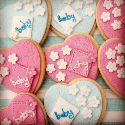 Christening or Baby shower biscuits - Cake by funkyfabcakes