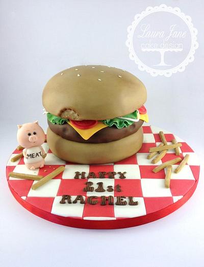 Burger Cake - Cake by Laura Davis