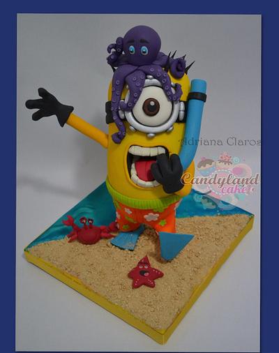 Minion on the beach - Cake by Adriana Claros