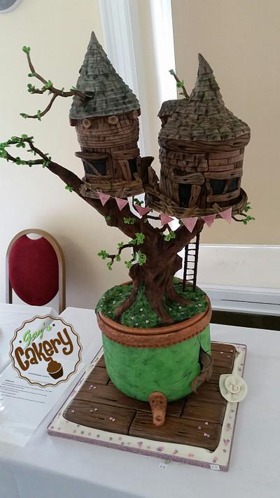 Bonsai treehouse wedding cake - Cake by GazsCakery