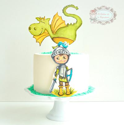 Tarta Infantil Caballero y Dragón - Cake by El Atelier de la Repostería