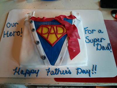 Father's Day "Super Dad" Cake - Cake by Jeana Byrd