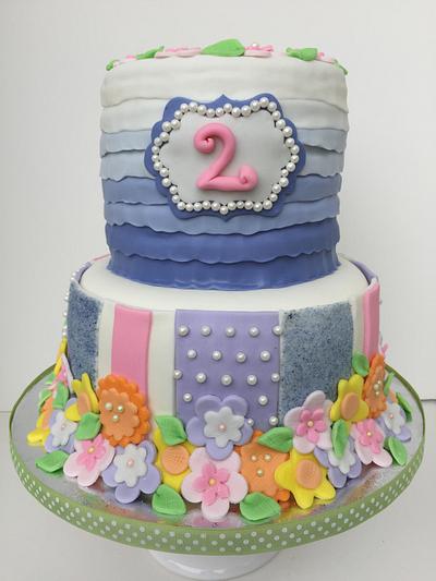 Purple ombre ruffles - Cake by Laurie