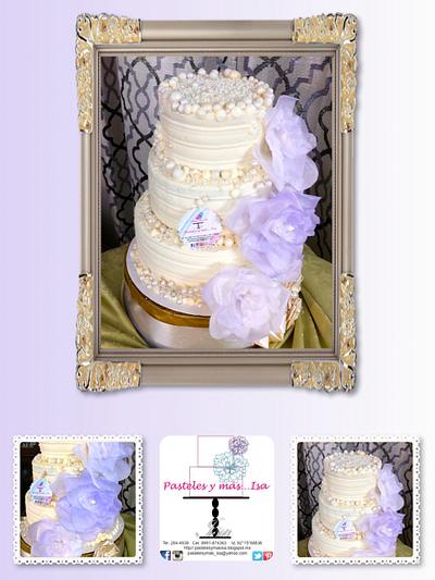 LILAC WEDDING CAKE - Cake by Pastelesymás Isa