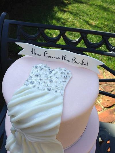 Wedding Gown Bridal Shower Cake - Cake by Let's Do Cake!