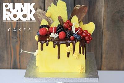 PunkArt Cake - Hello Yellow Sun - Cake by PunkRockCakes
