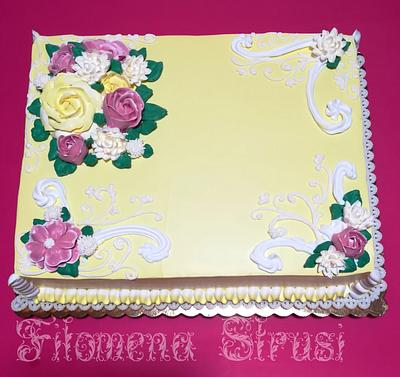 Italian merengue buttercream flower - Cake by Filomena