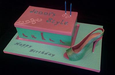 High Heel with Metallics - Cake by Monika's Creations